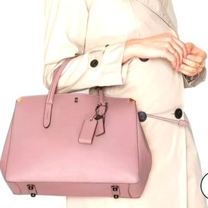 💖EUC Coach Cooper Carryall Glove Tanned Leather Crossbody Bag, Dusty Rose,